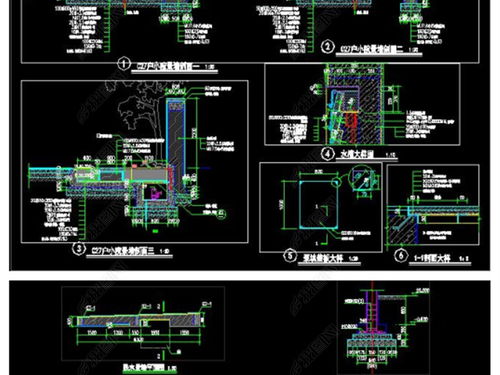 精品園林景觀跌水景觀墻水景墻水池景觀全套CAD施工圖設(shè)計指南